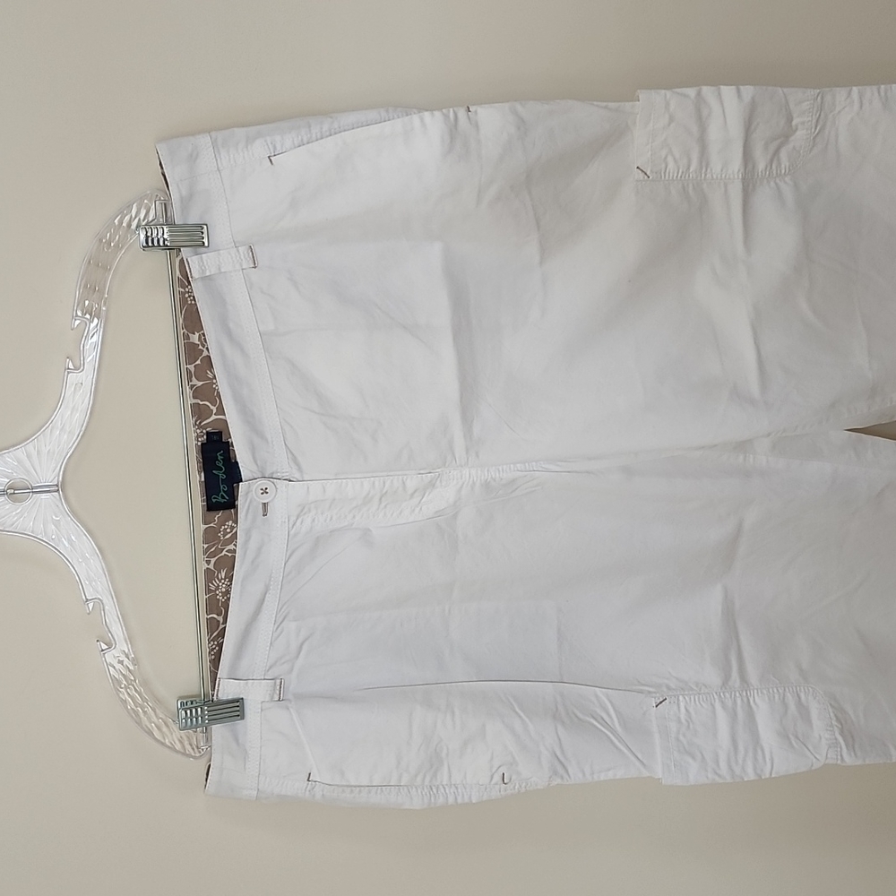 Boden Cropped Cotton Cargo Trousers NWOT